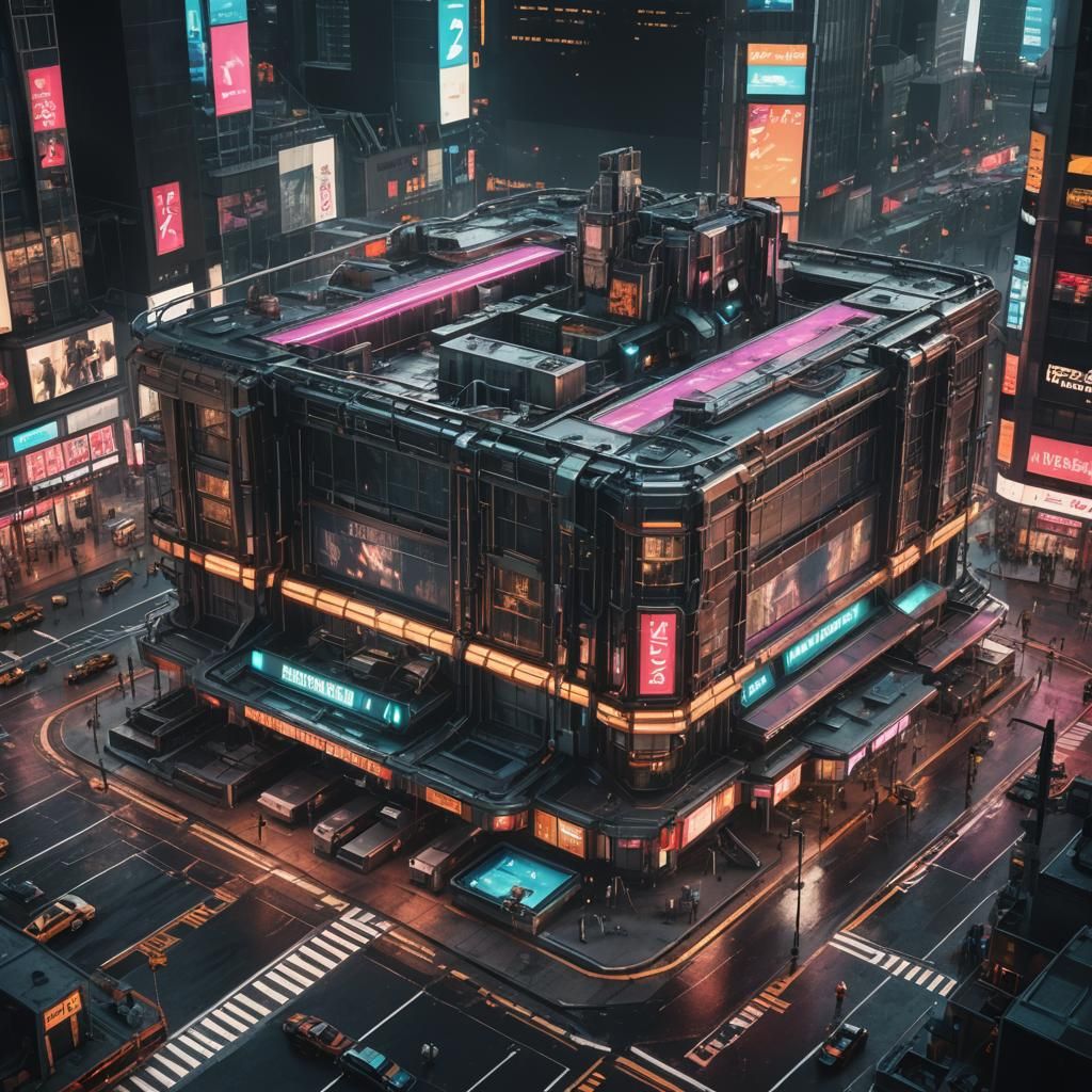Cyberpunk Hospital Frame Invades Times Square