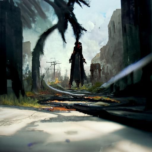 Sinister Broken Road Landscape