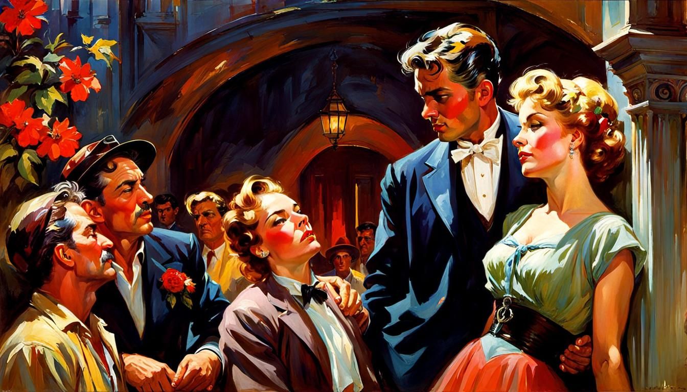 Vintage Dance Scene Inspired by 1950s Song