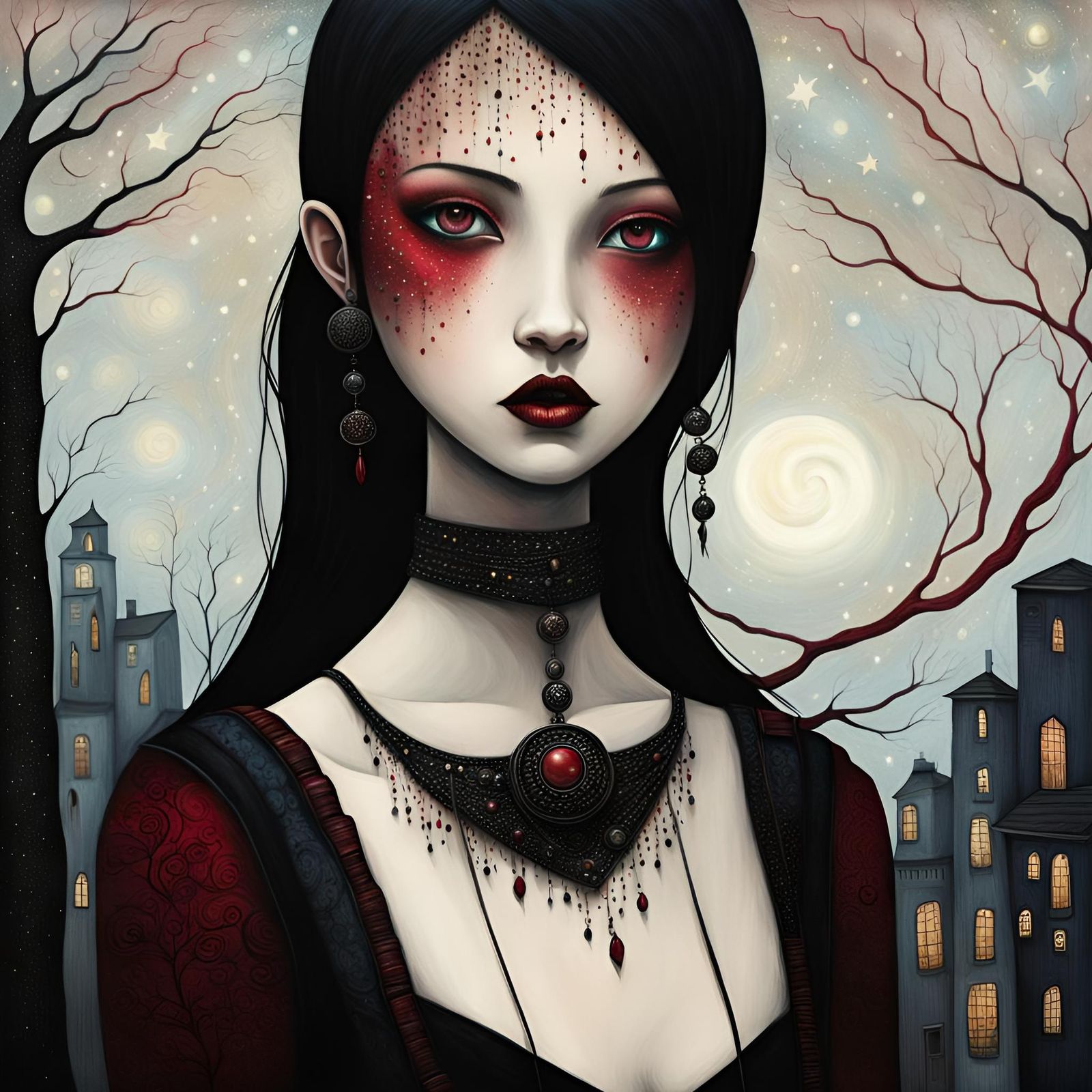 Grunge Punk Girl in Art Brut Style