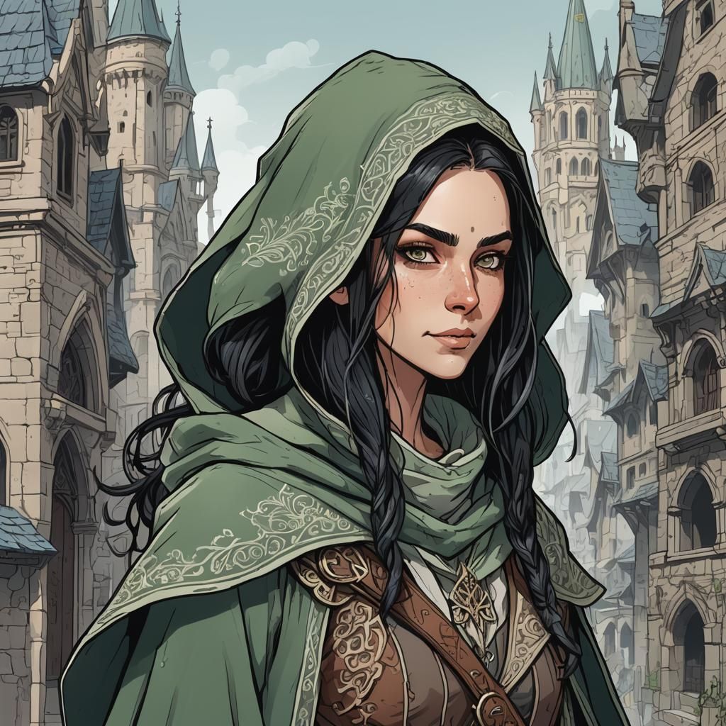 Elven Rogue Portrait in Ornate Detail