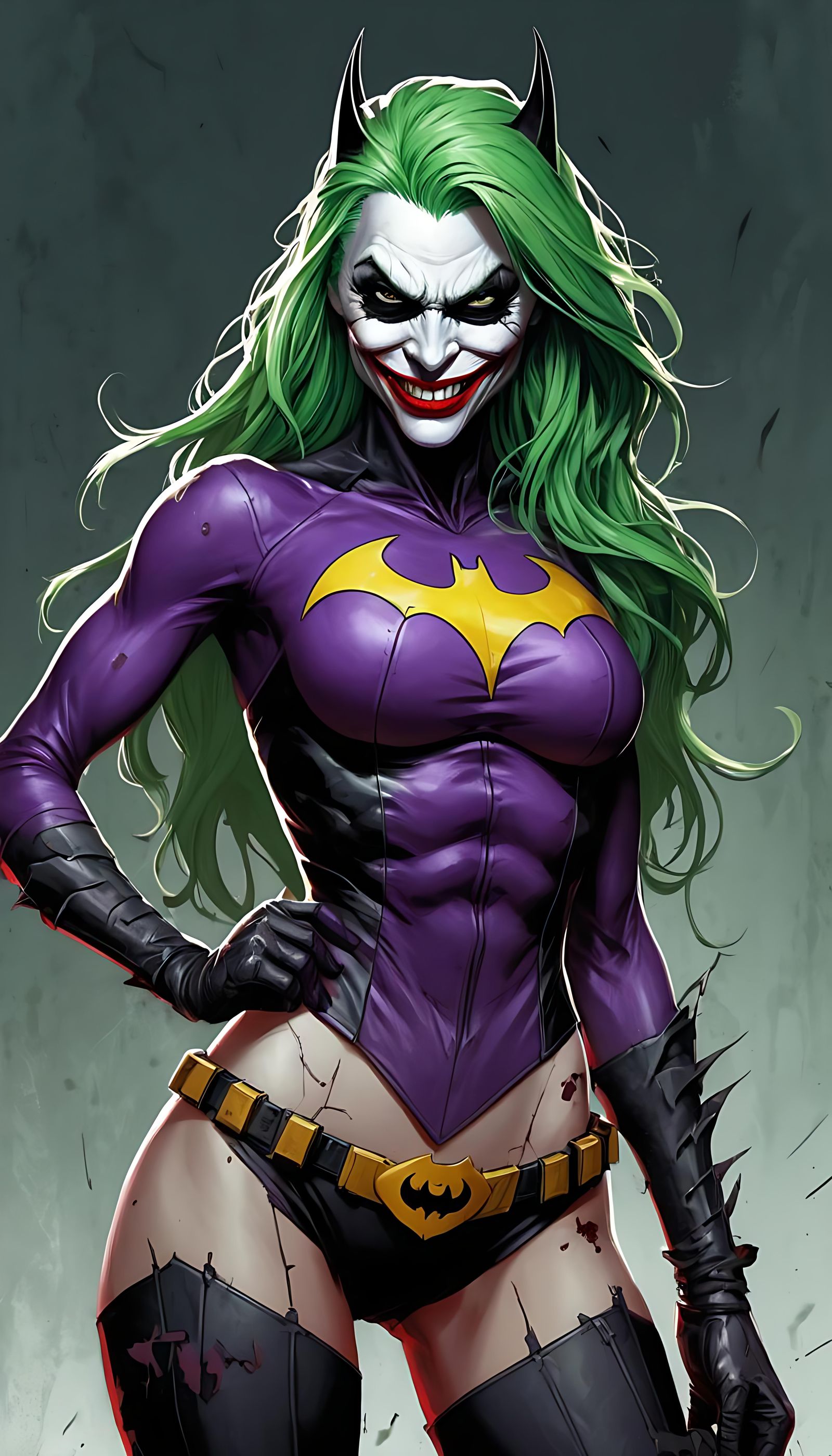 Joker Toxin Infected Batgirl, Brian Bolland Style