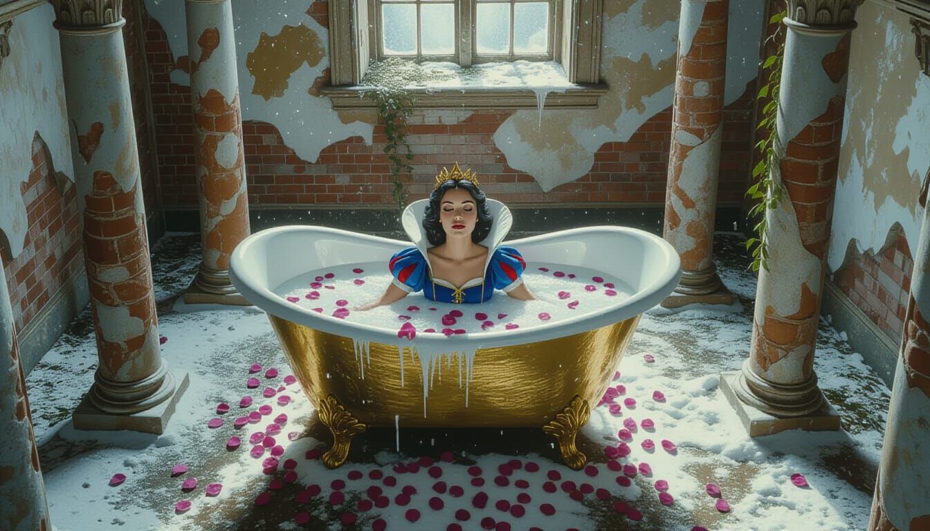 Princess Snow in Rose Petal Bath: Speedpaint Style