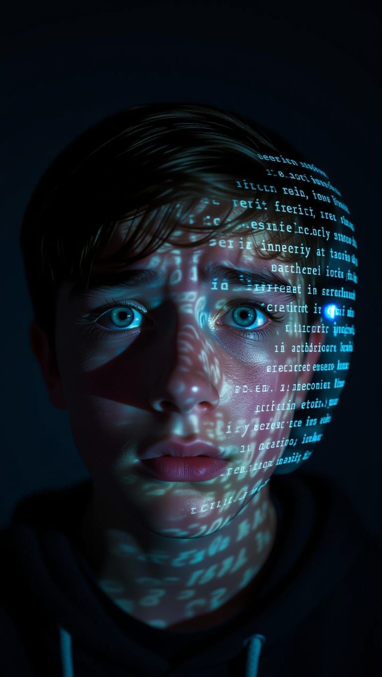 Ethereal Teenager in Desperate Whispering Darkness