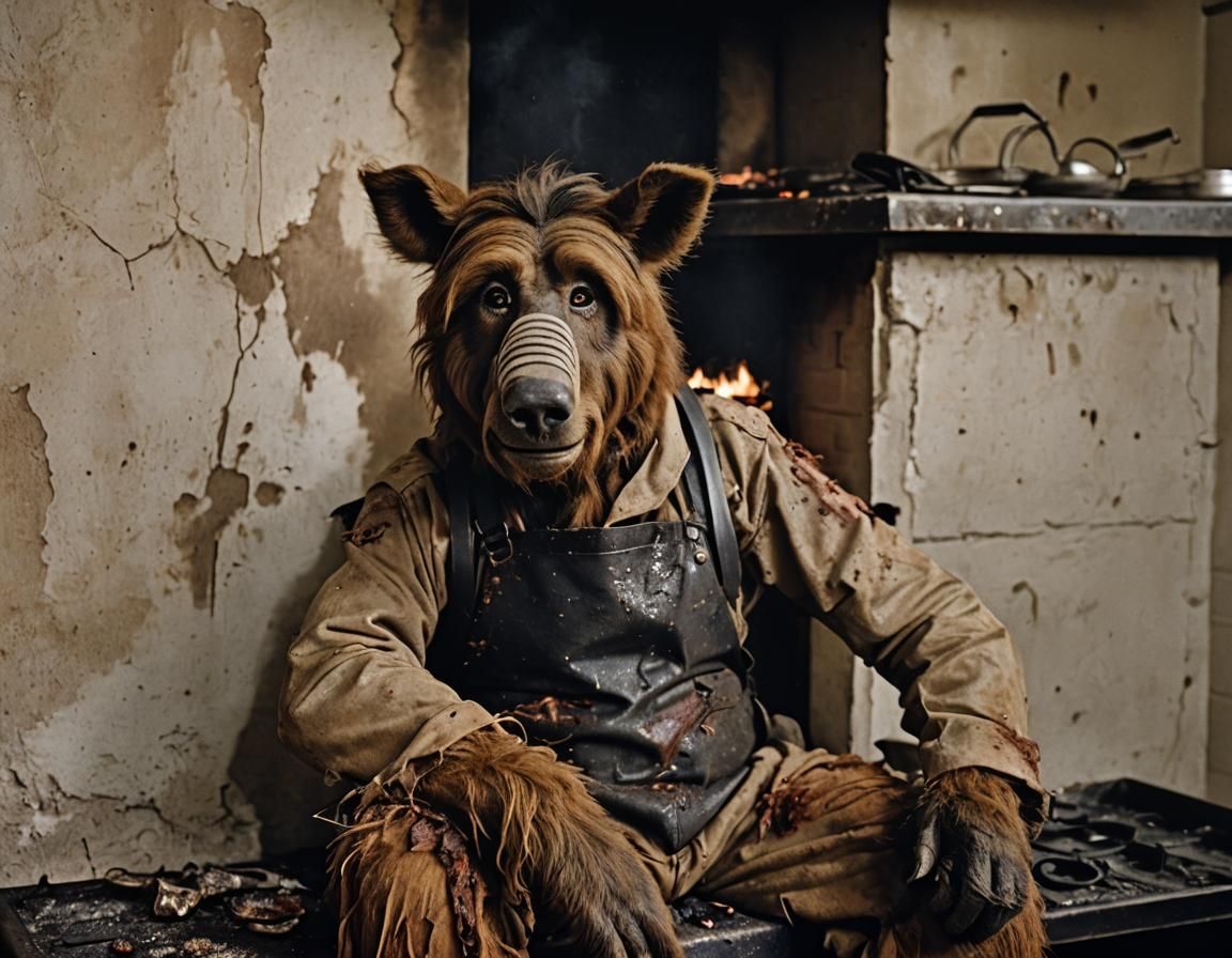 Alf in Destroyed Kitchen Scene