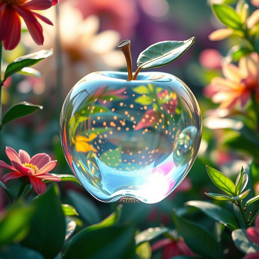 Glass Apple in Eden Garden: Matte Painting