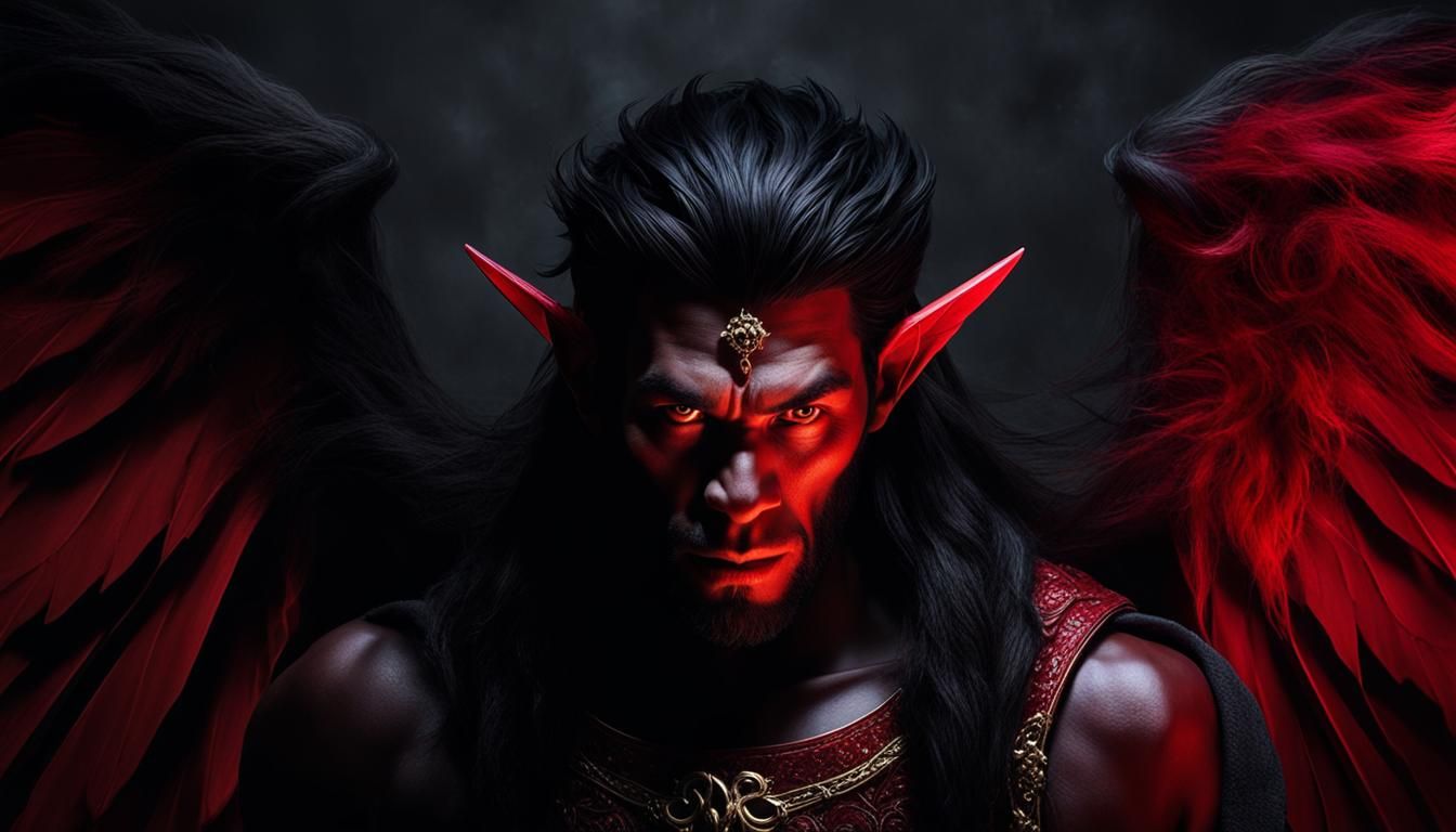 Sinister Dark Elf Incubus in Bedroom Shadows