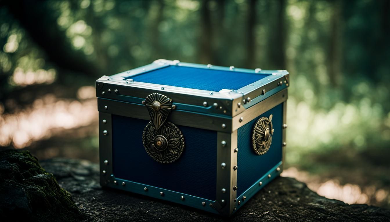 Crystal Pandora's Box in Blue and White