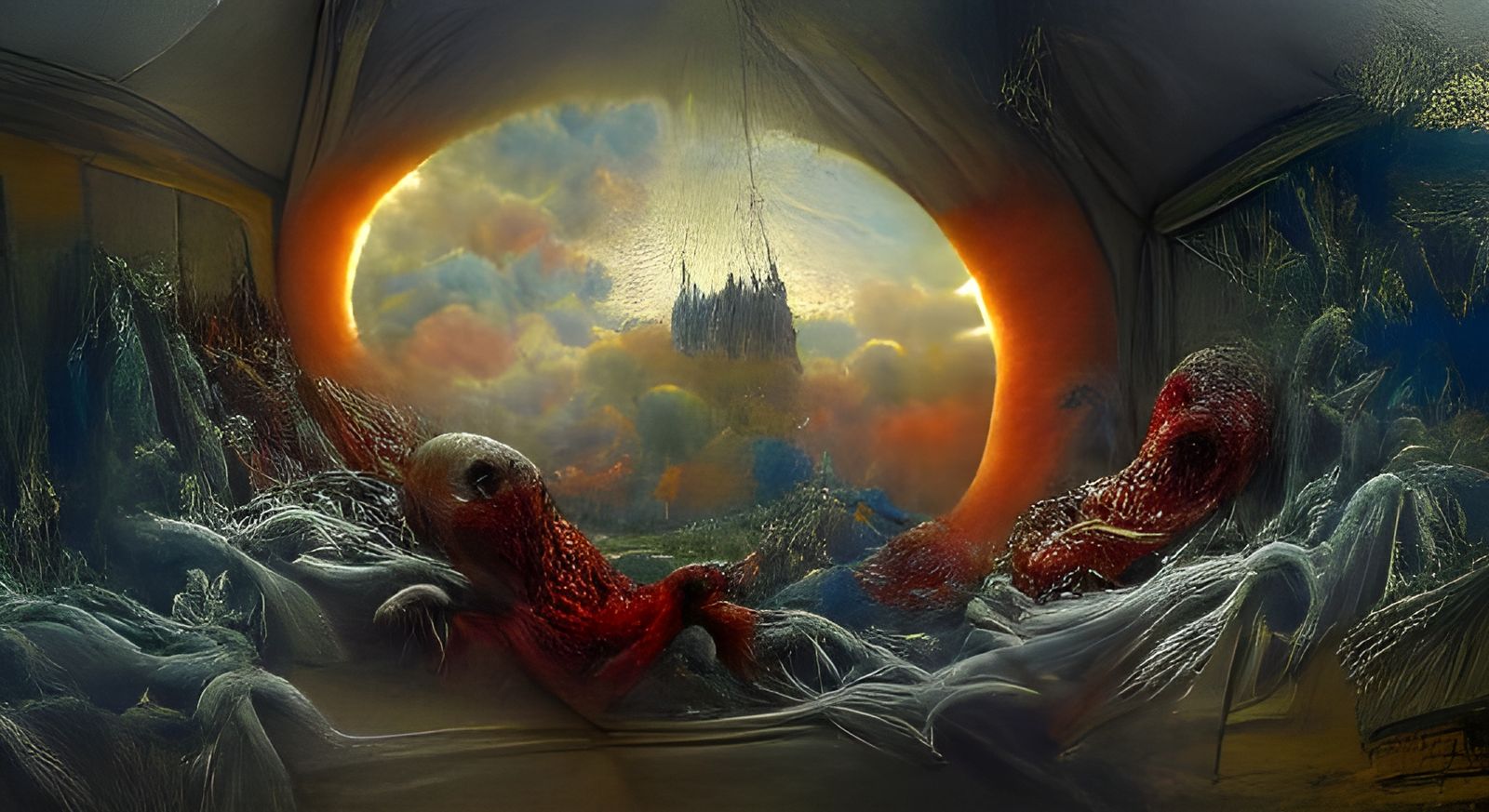 Fiery Sun Eruption in a Dramatic Style