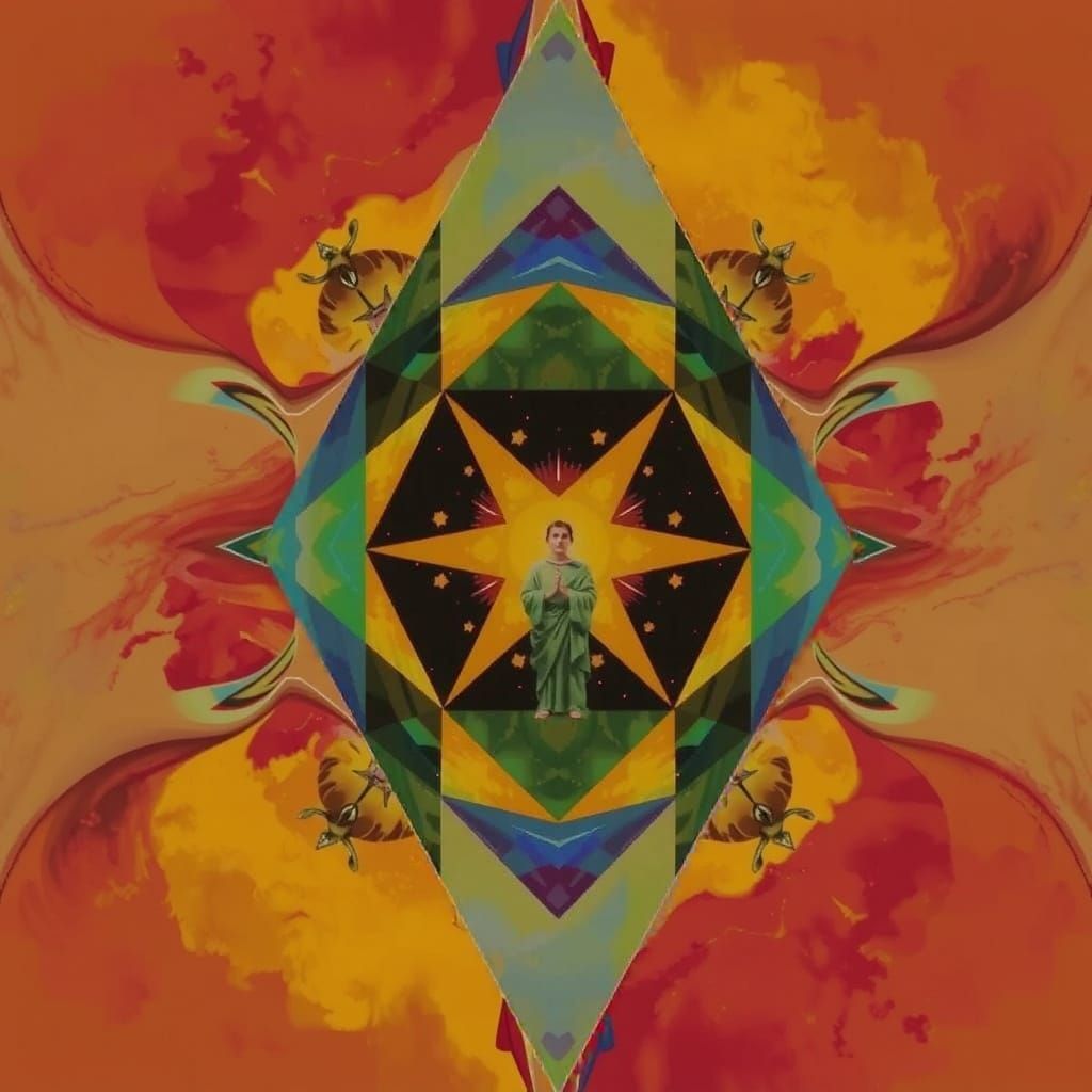 Abstract Swirling Forms in Vibrant Red Tones