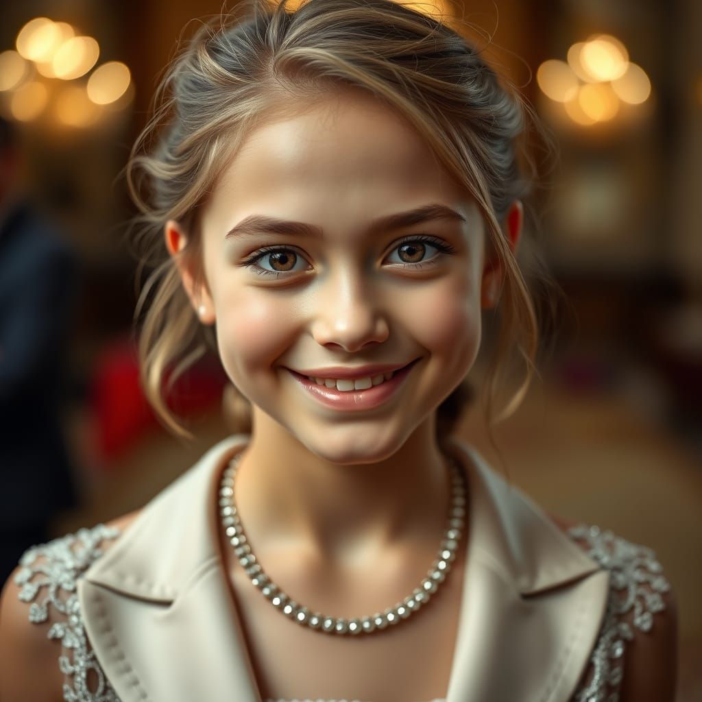 Striking Portrait of Young Woman with Intense Gaze