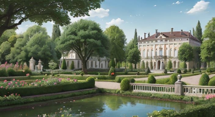 Bulgarian Rococo Garden Oasis Along the Danube Riverside