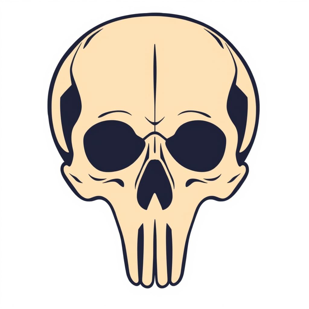 Minimalist Skull Logo with Cranial Hole