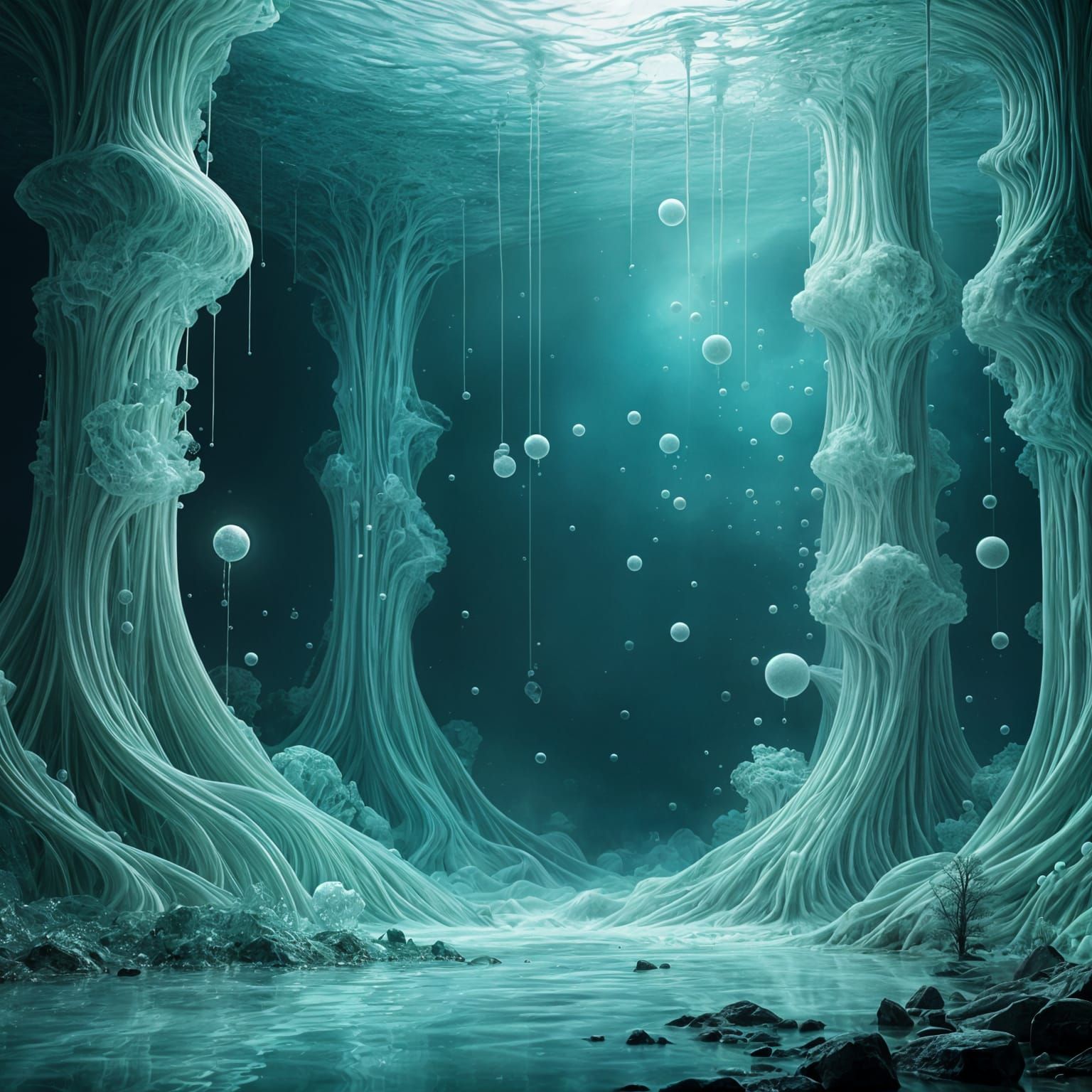 Abstract Liminal Liquid Forms