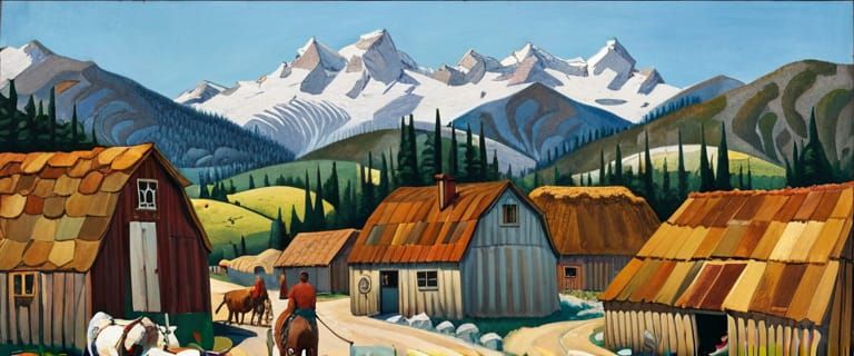 Spring In The Alps By Giovanni Segantini - SDXL