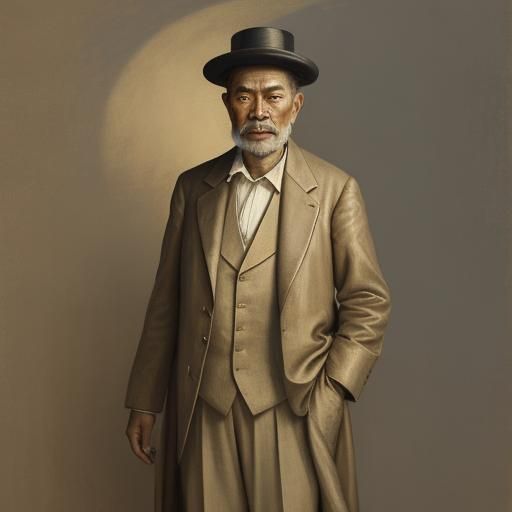 Uncle Ho Chi Minh Portrait in Impressionist Style