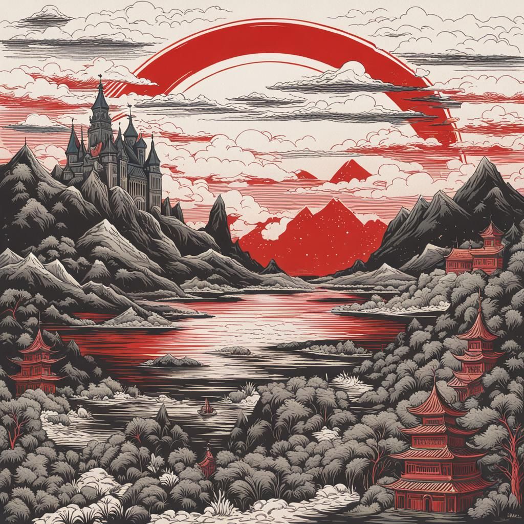 Burning Red Sun: A Celestial Incineration