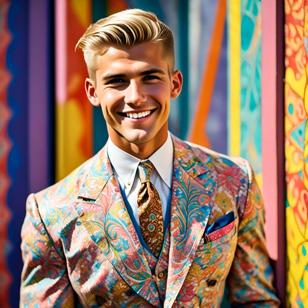 Handsome happy smiling man