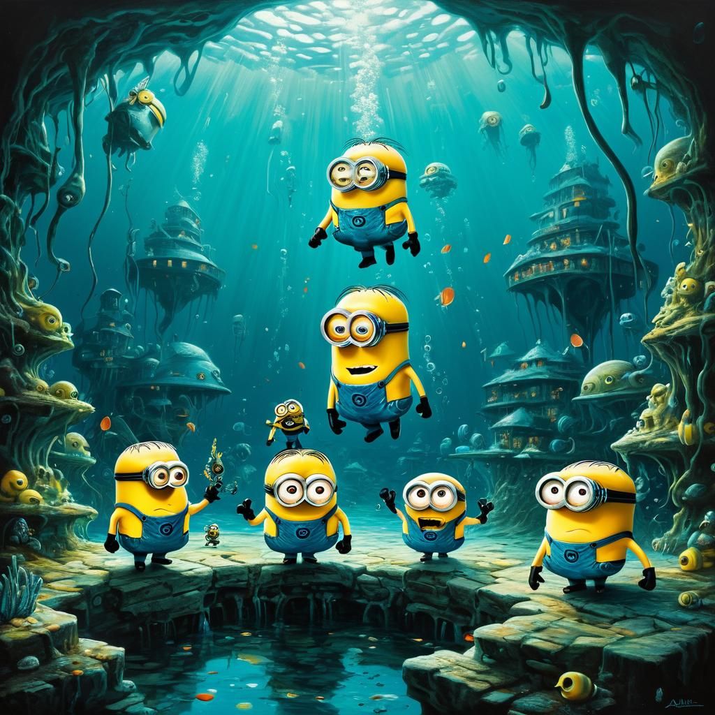 Minions Recreate The Raft of the Medusa as Oil Painting