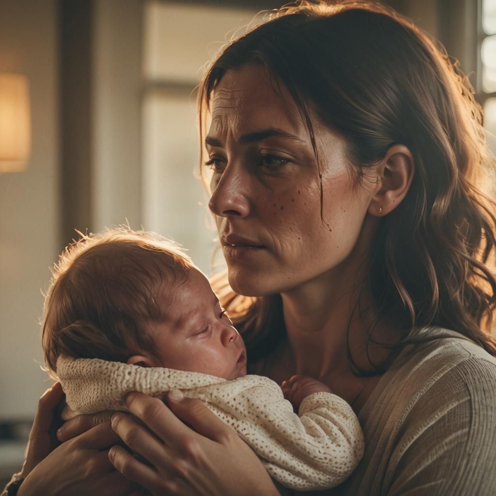 Motherly Love in Cinematic 35mm Film Style