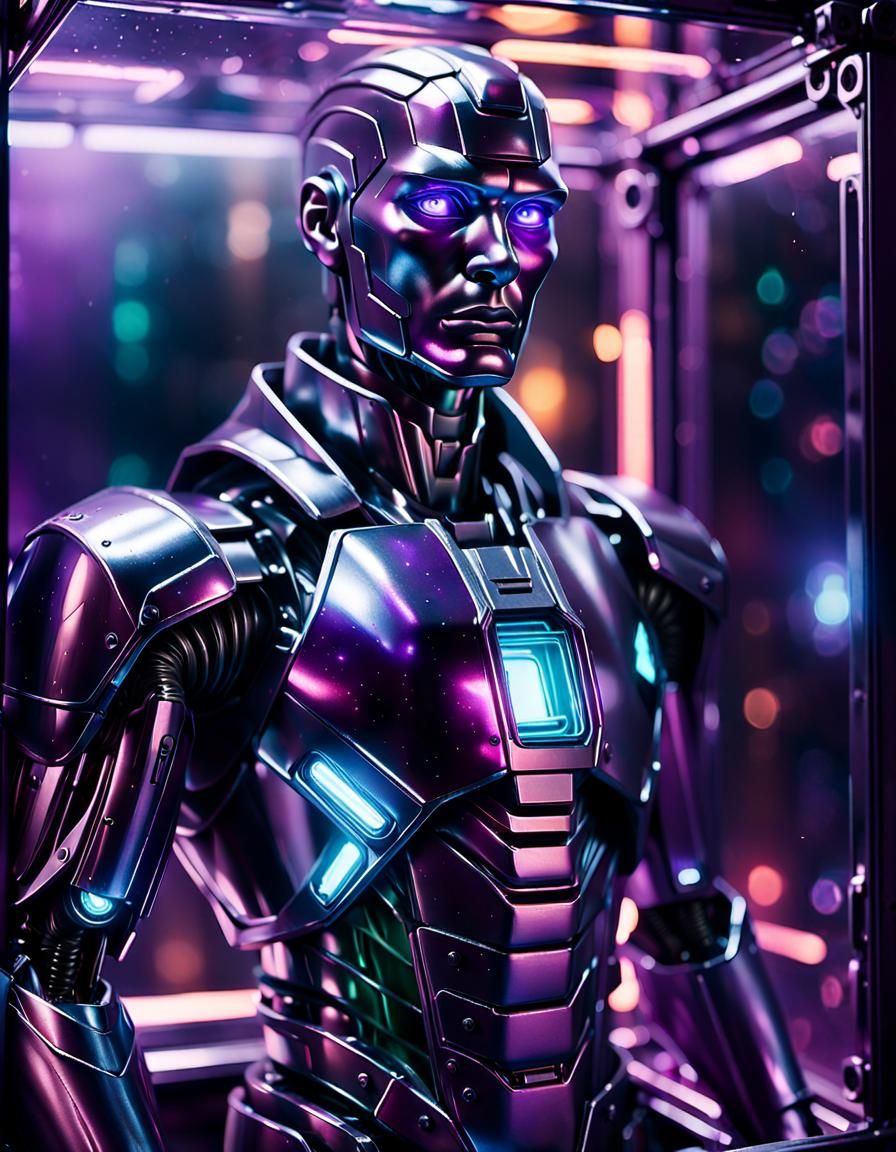 Cyberpunk Oracle in Metallic Purple Case