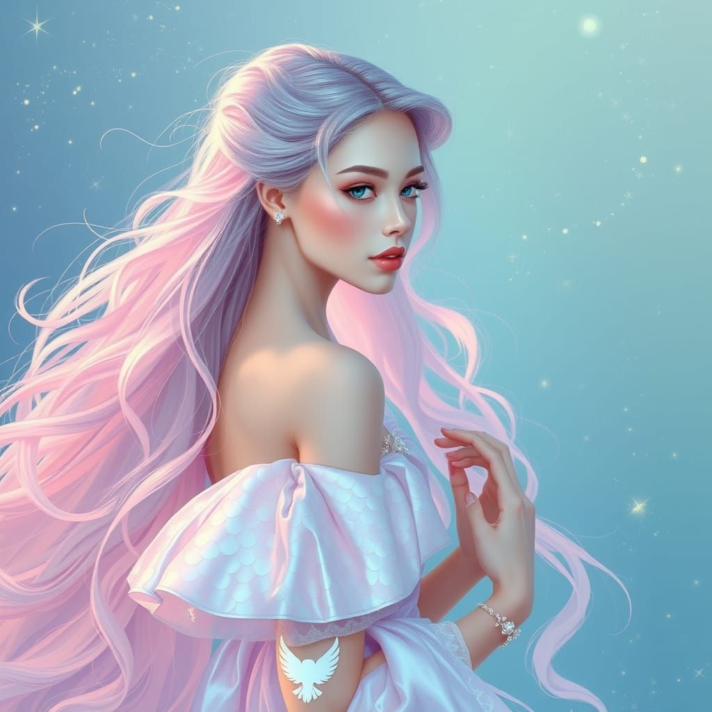 Enchanting Pisces Princess in Whimsical Underwater Realm
