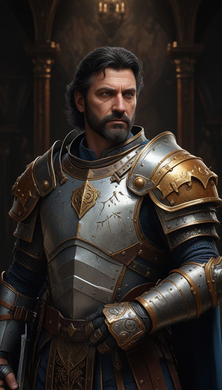 An Armored Hero in Vivid Detail