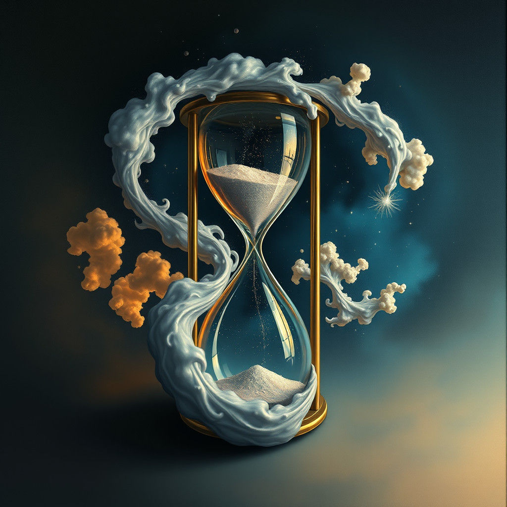 Dreamlike Time in a Bottle: Surrealist Digital Art
