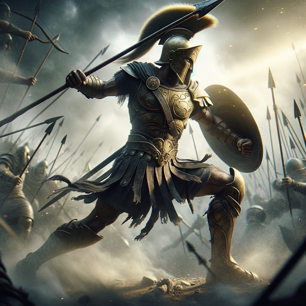 Achilles in Epic Battle Frenzy