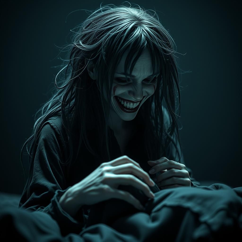 Sinister Ghost Haunts Gloomy Darkness in Gothic Art Style