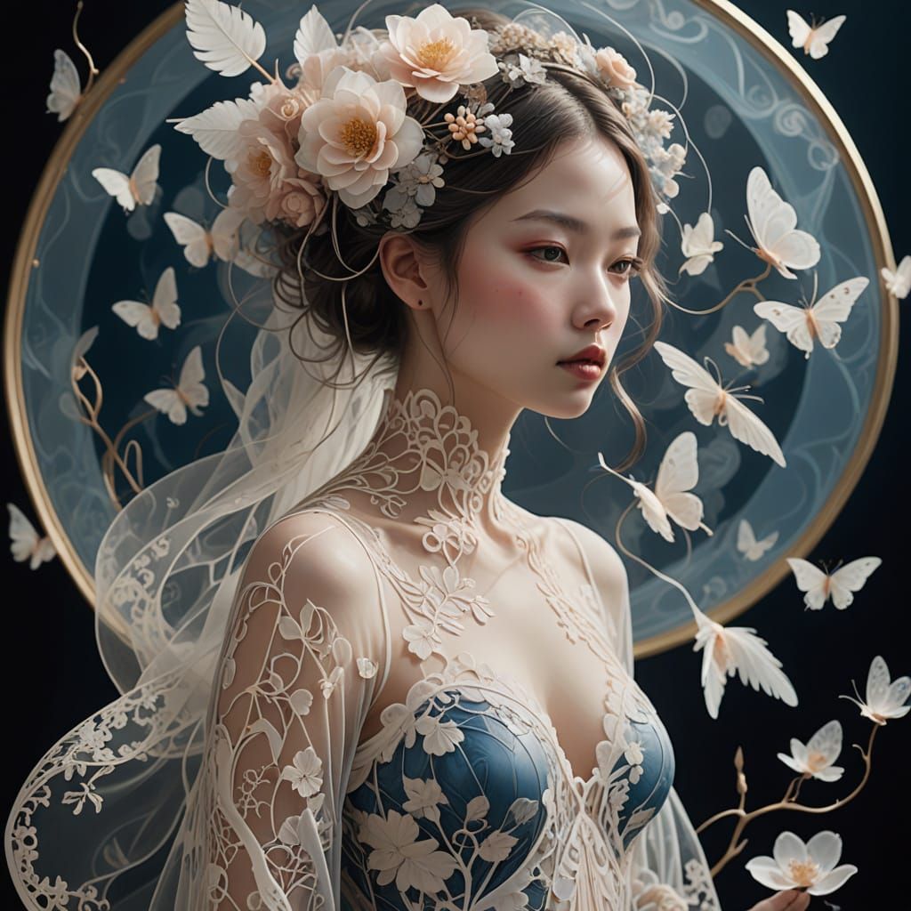 Ethereal Forms Suspended in Dreamlike Atmosphere