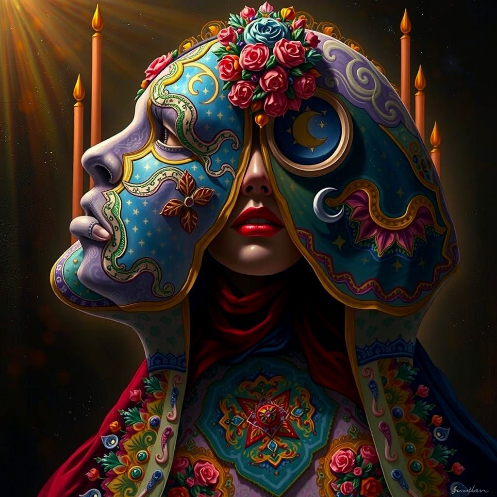 Masterpiece Painting of Beauty and Truth Radiating Excellenc...