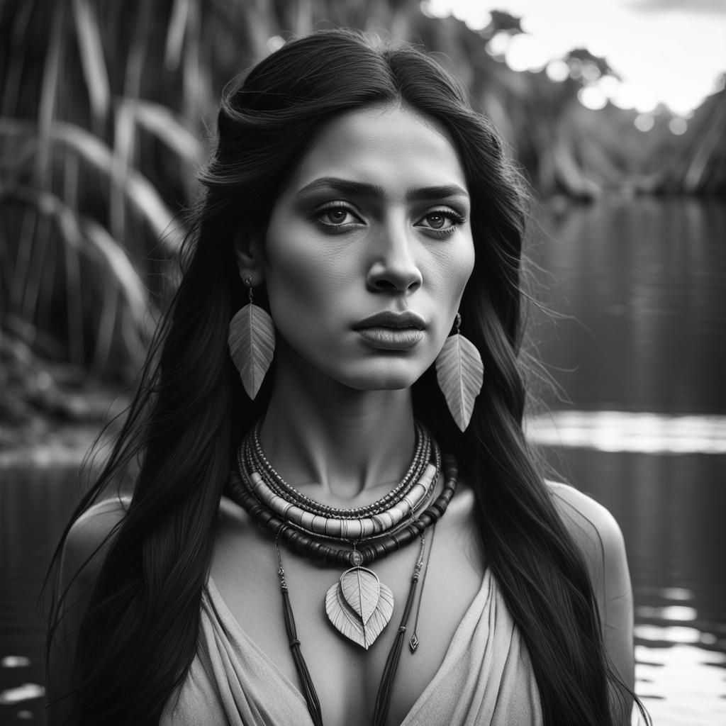 Salgado Style Portrait of Amazon Girl