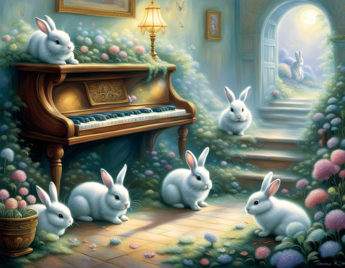 Ethereal Dust Bunnies in a Luminist Fantasy