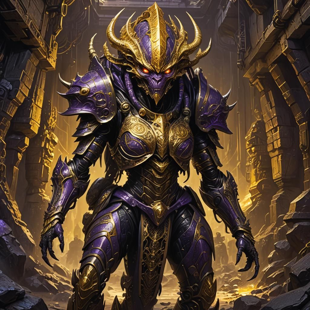 Armored Alien Invasion: Dark Fantasy Concept Art