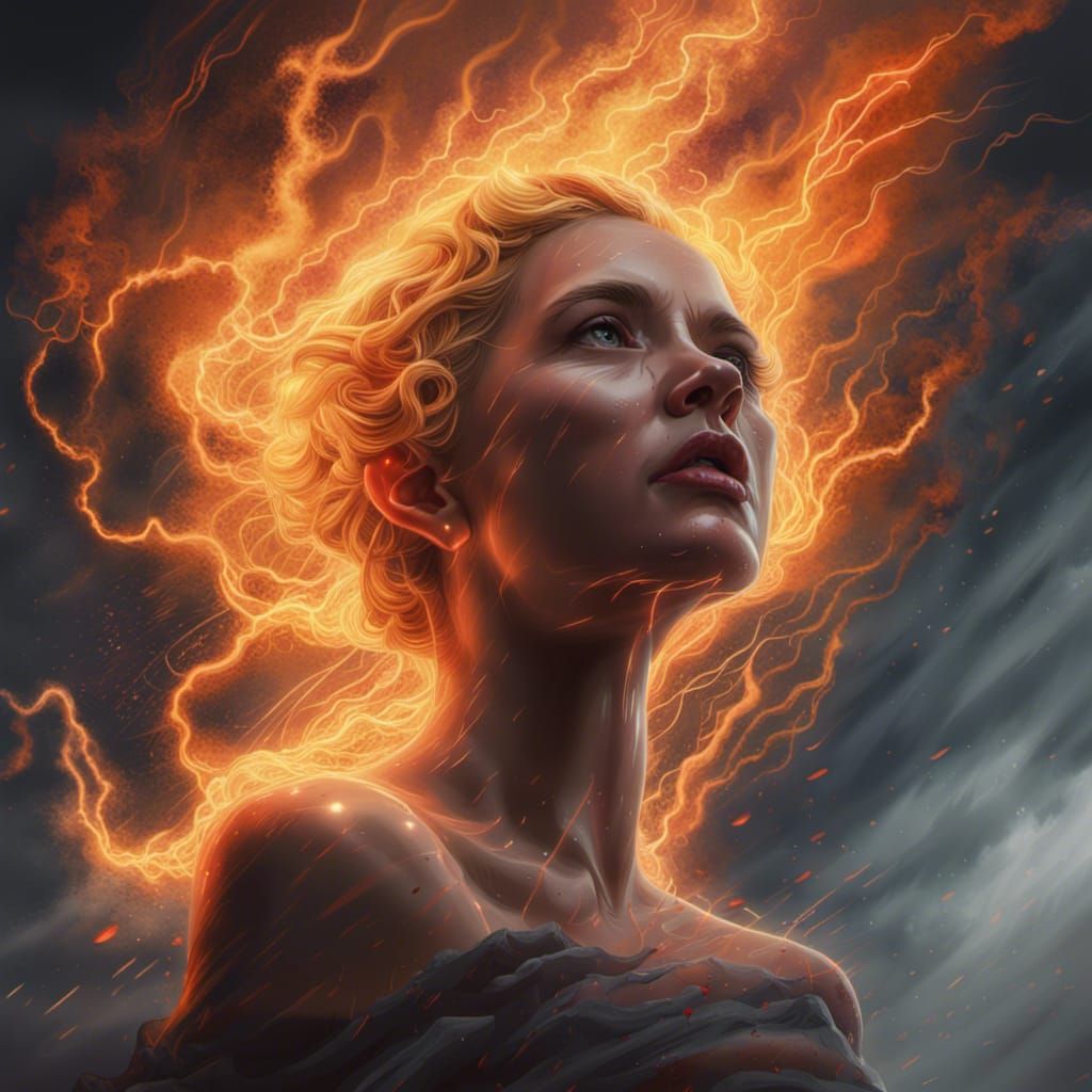 Ominous Digital Painting: Mother of Treachery in Storm