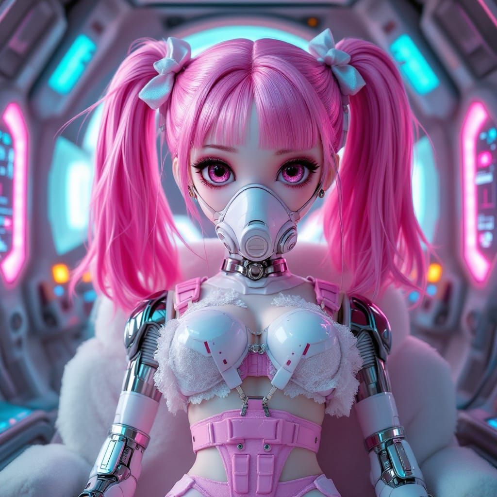Cyberpunk Android Doll in Medical Pod