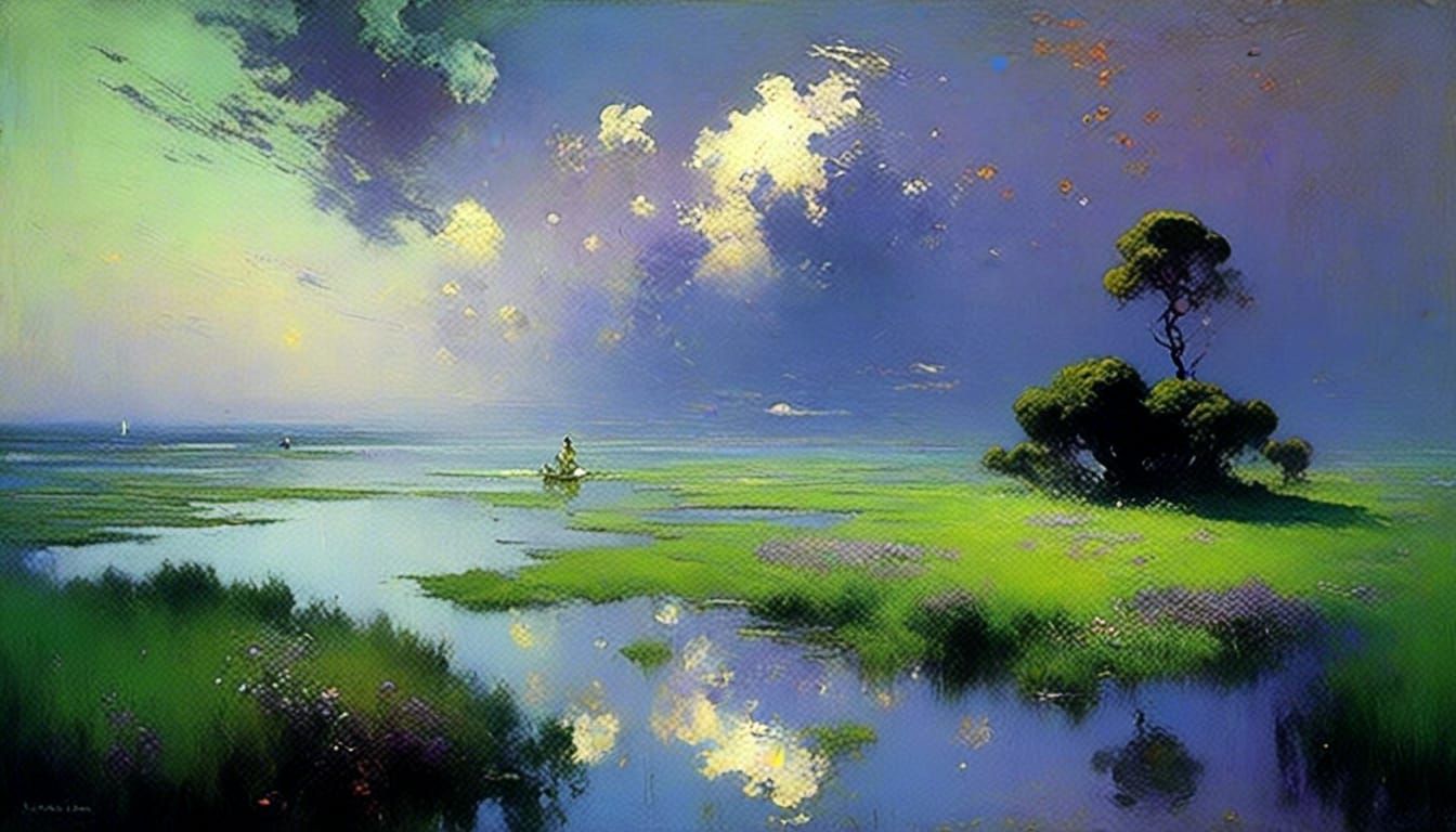 Expansive Landscape with Deep Background