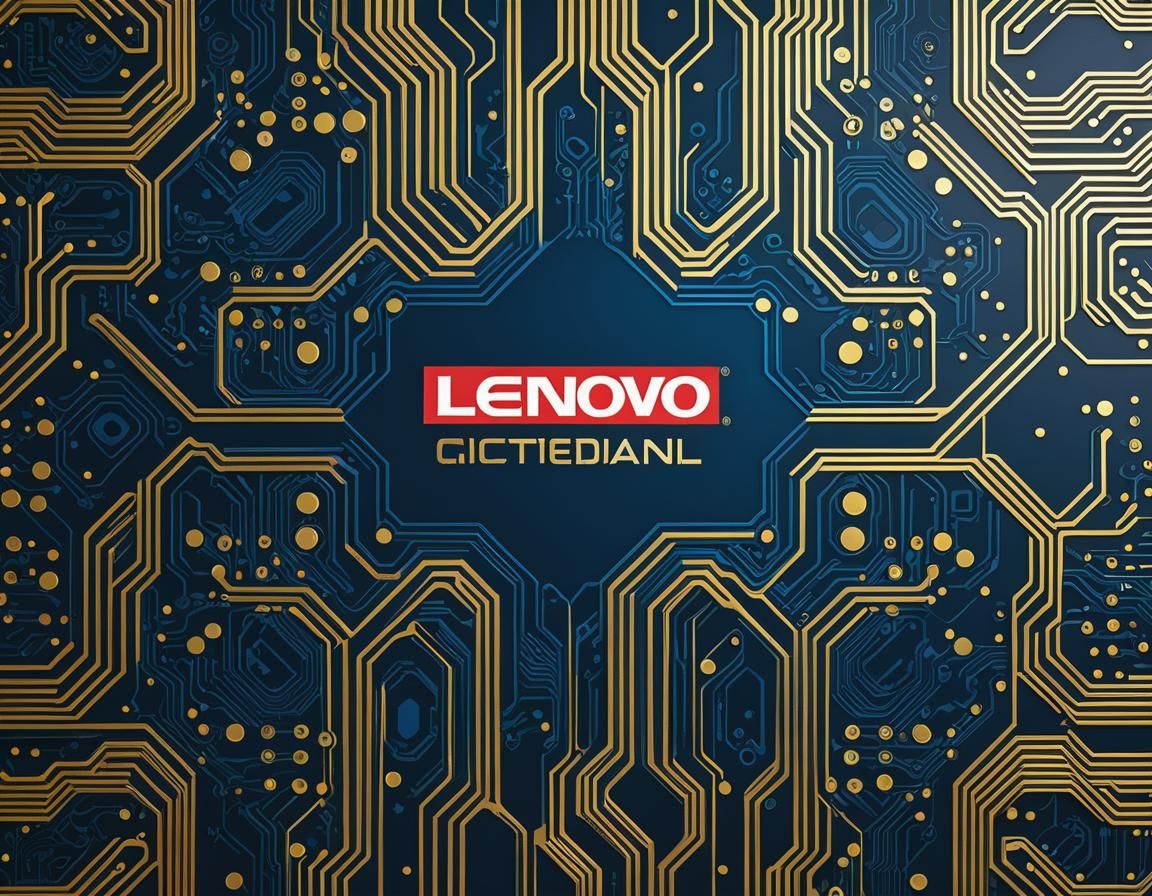 Lenovo Logo Circuit Board Pattern Wallpaper