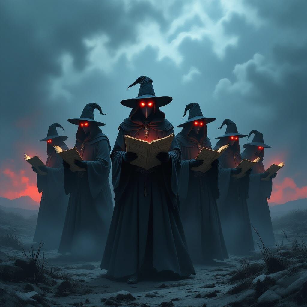 Plague Doctors as Foreboding Figures in Dark Fantasy Art