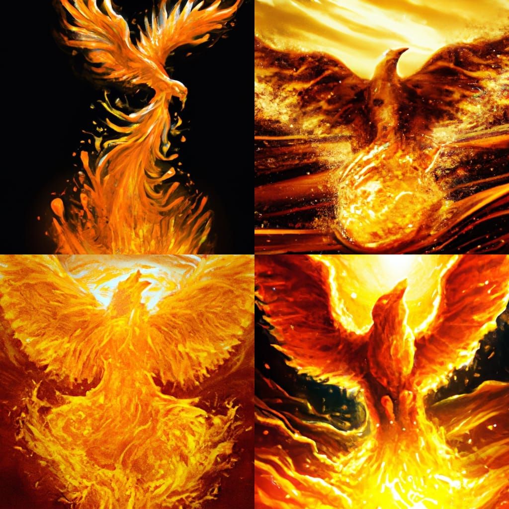 Orange Juice Phoenix: A Digital Matte Painting