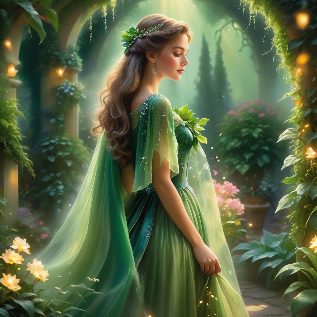 Woman Creates Glowing Plants in Mystical Garden