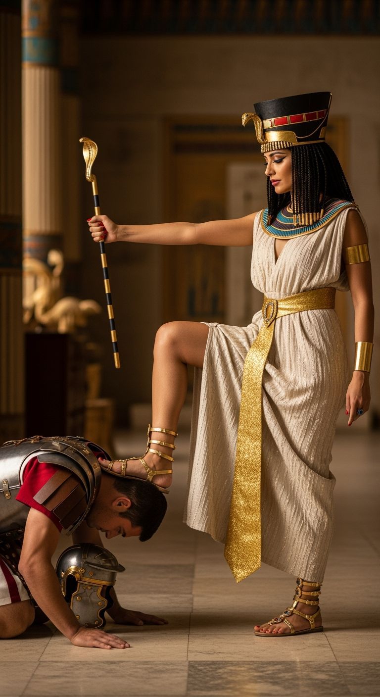 Egyptian Queen Dominates Roman Soldier, Professional Photogr...