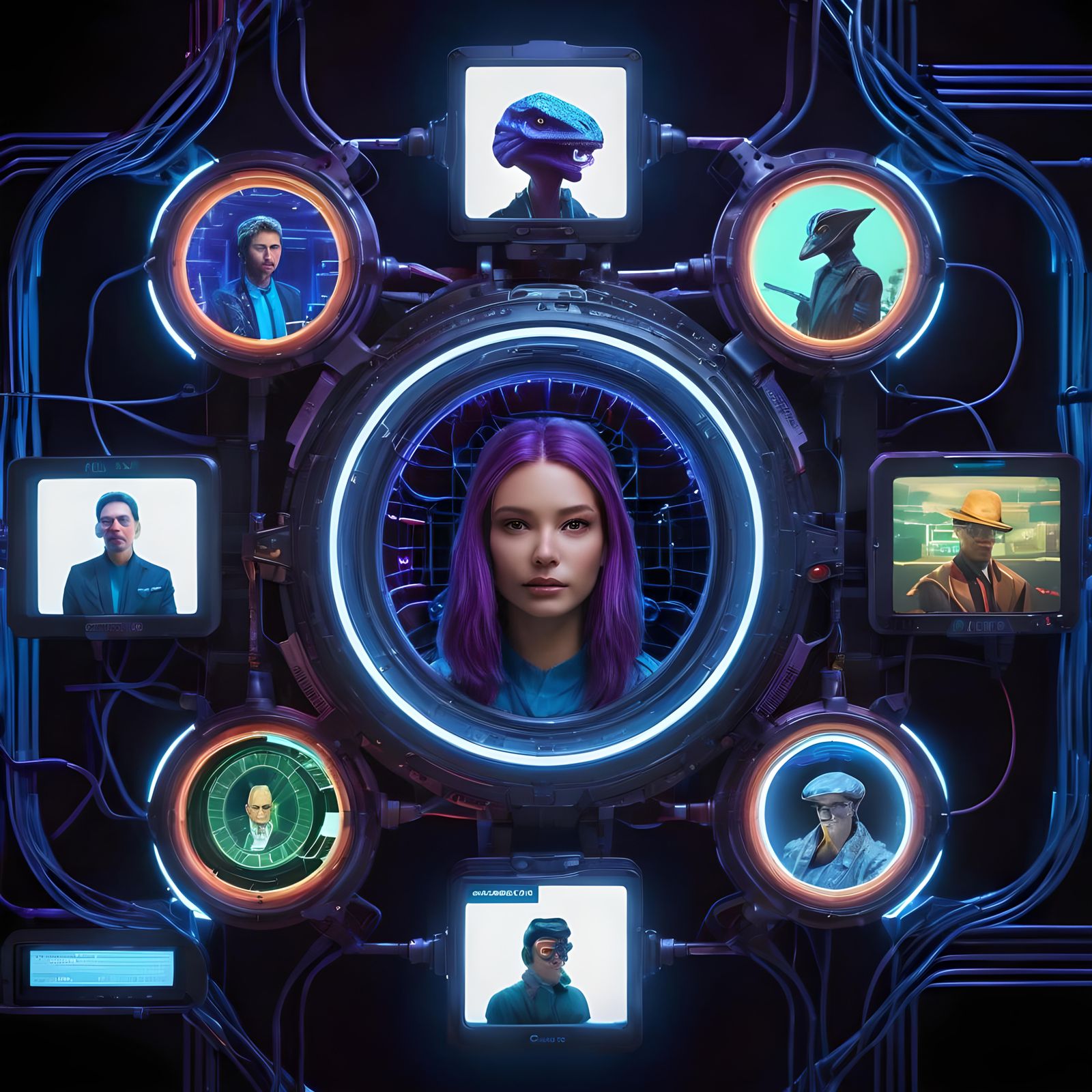 Synaptic Splendor: Surreal Portraits of Internet Avatars