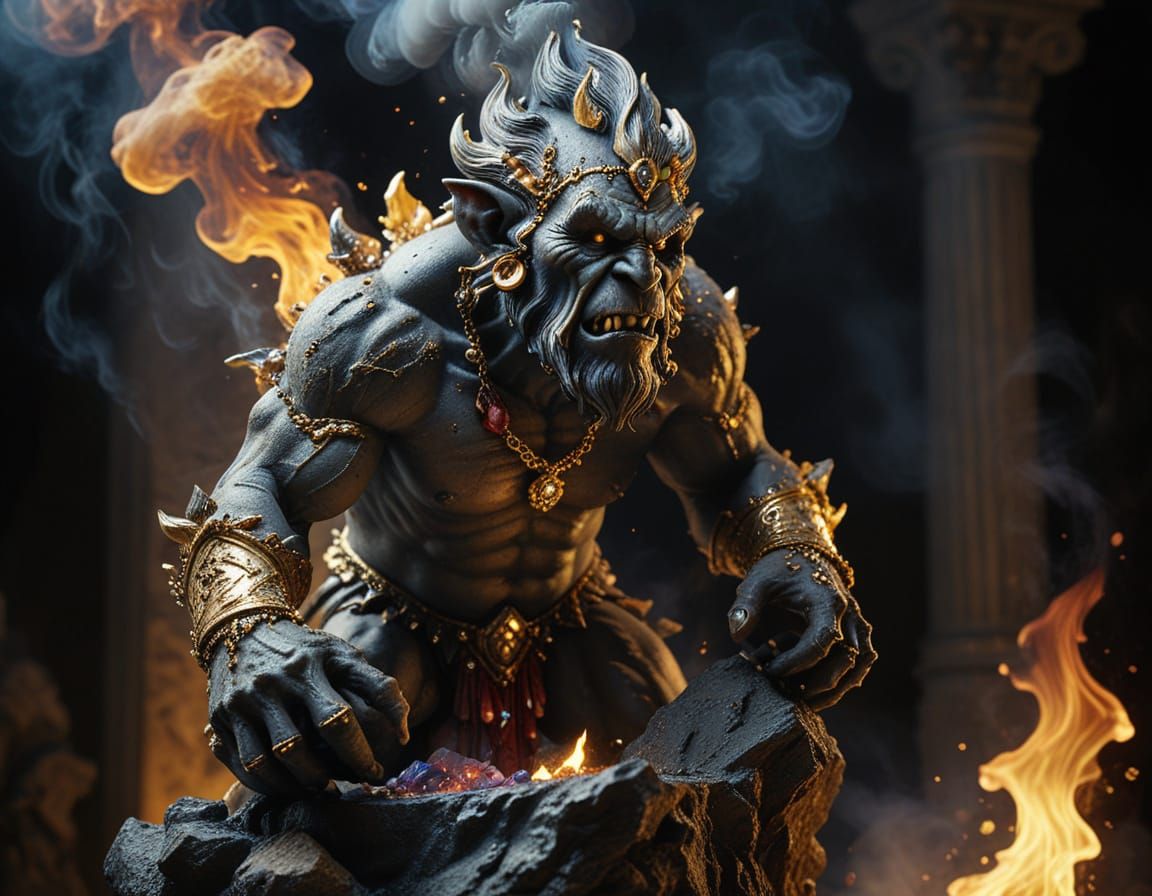 Troll Rising: Photorealistic Sculpture in Baroque Style