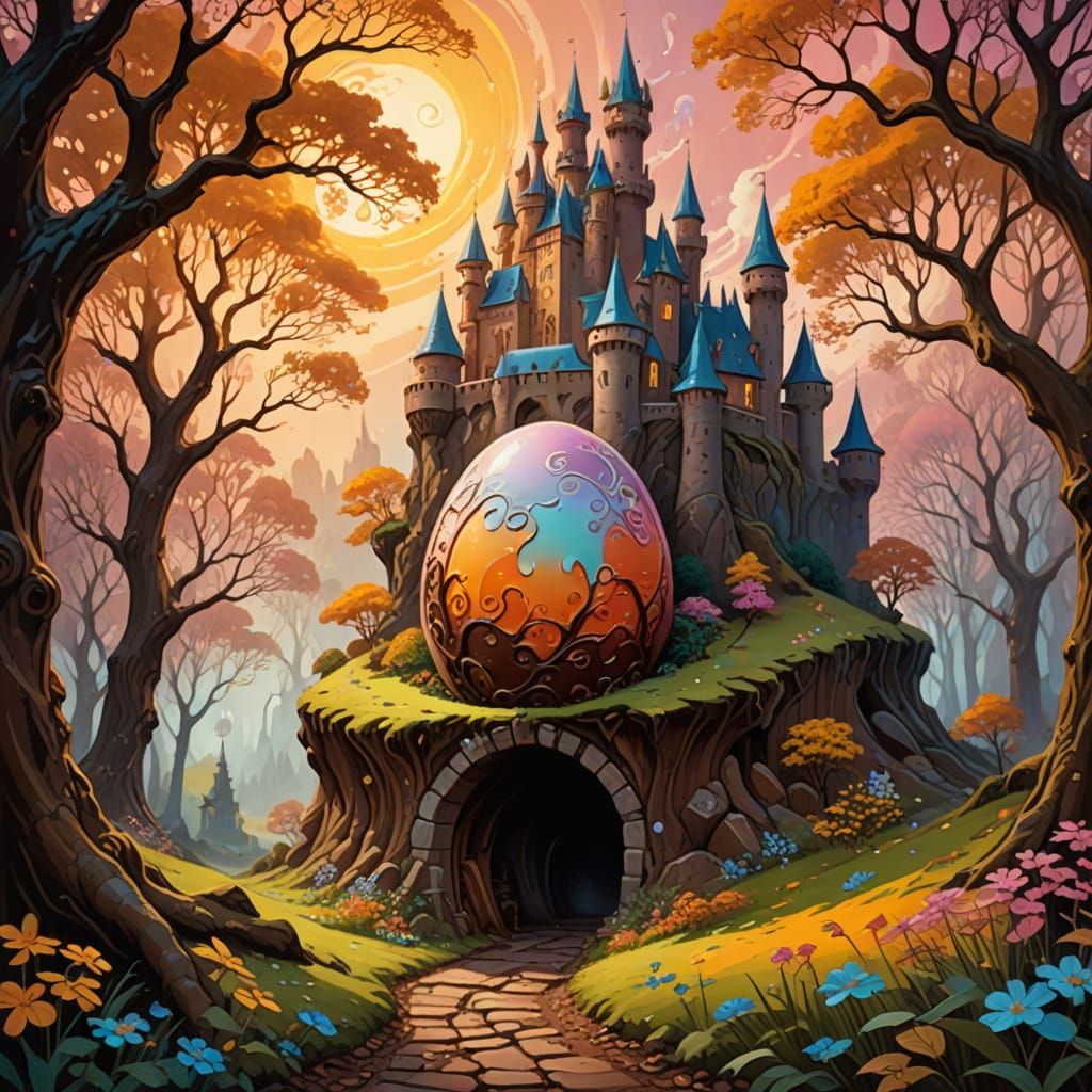 Whimsical Fantasy Castle Revealed in Melted Chocolate Landsc...