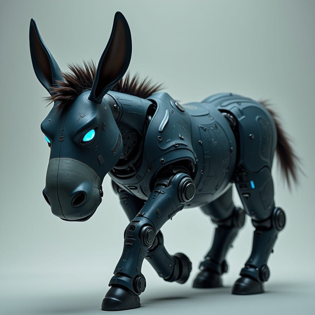 Cyber Donkey Eeyore.exe: A Slow-Moving, Matte Cyber Armor-We...