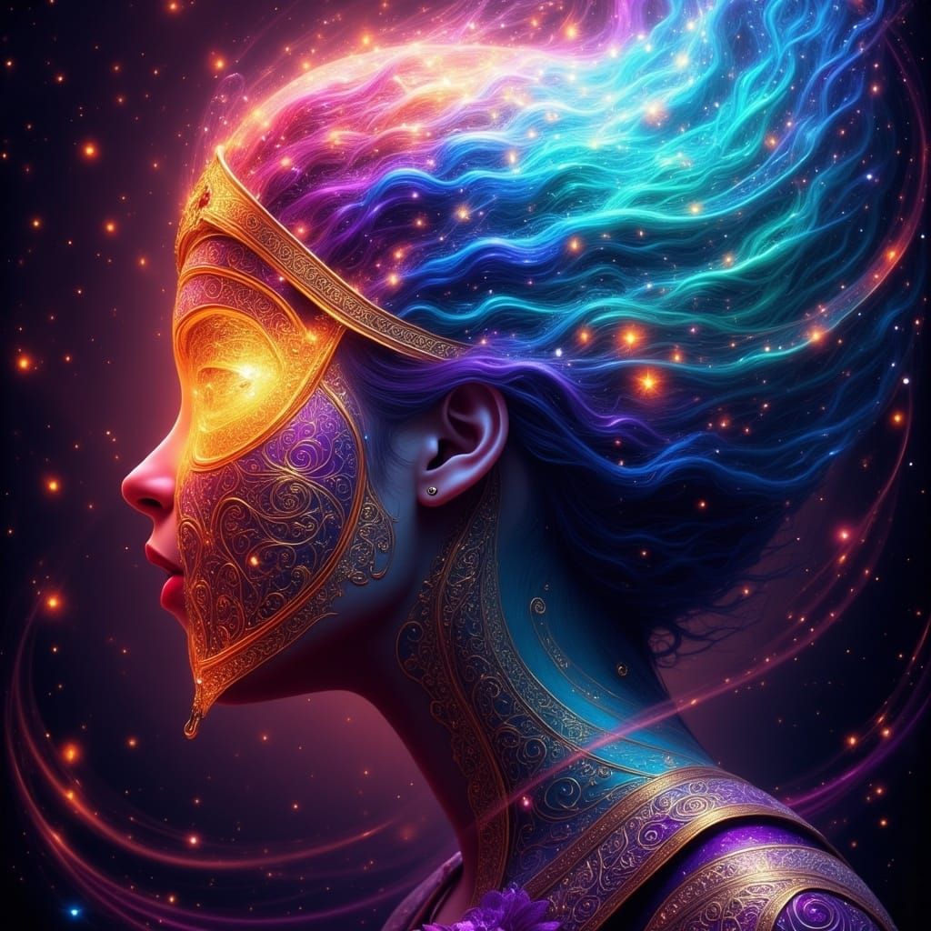 Wind Swirling in Head: Detailed Fantasy Art