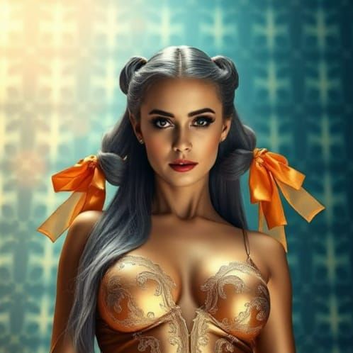 Ethereal Goddess in Opulent Glittering Armor