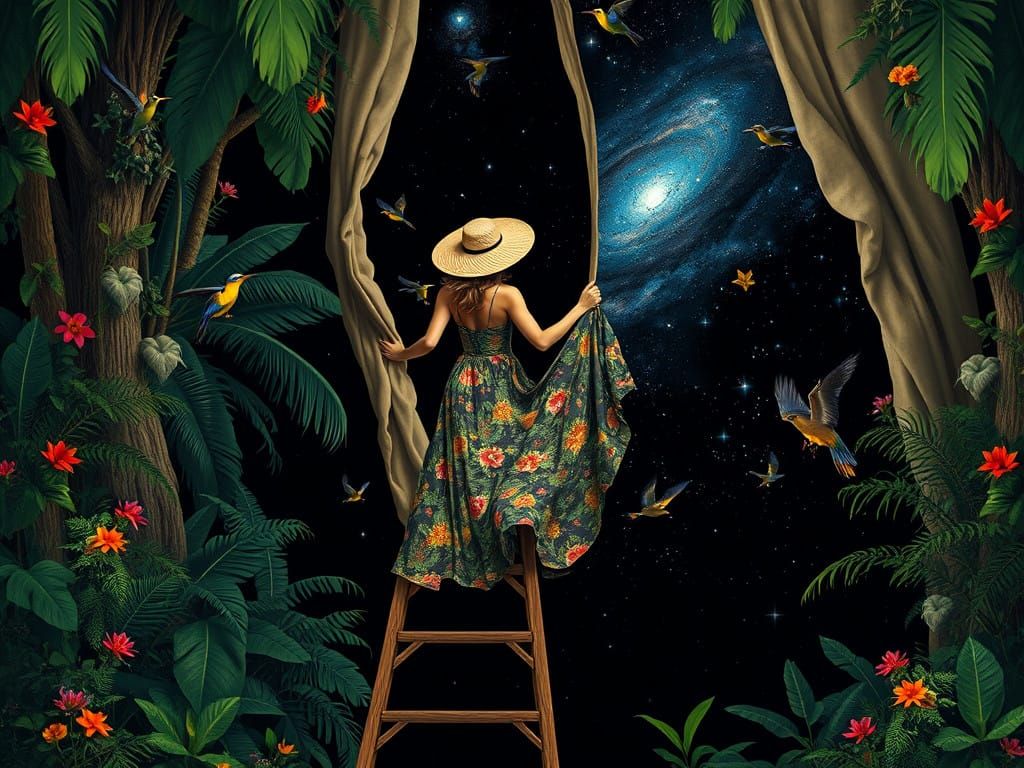 Dreamlike Tropical Jungle Unveils the Cosmos